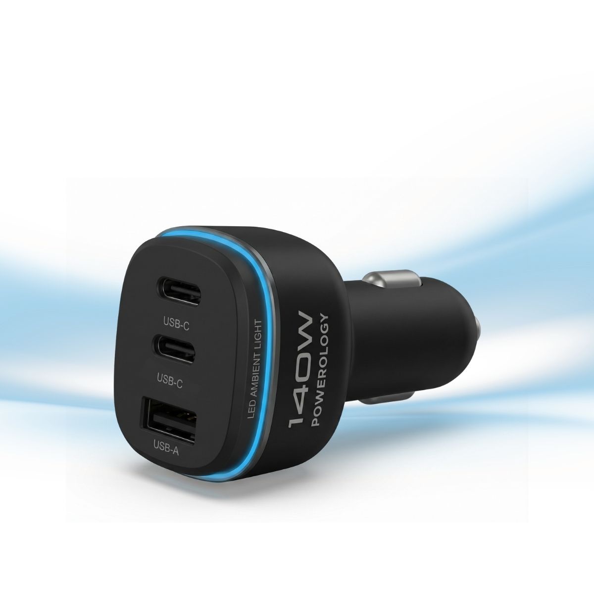 140W Triple-Port Car Charger | 65W USB-C PD Fast Charging + 45W + 30W | High Power Car Adapter for Laptop, iPhone, Samsung