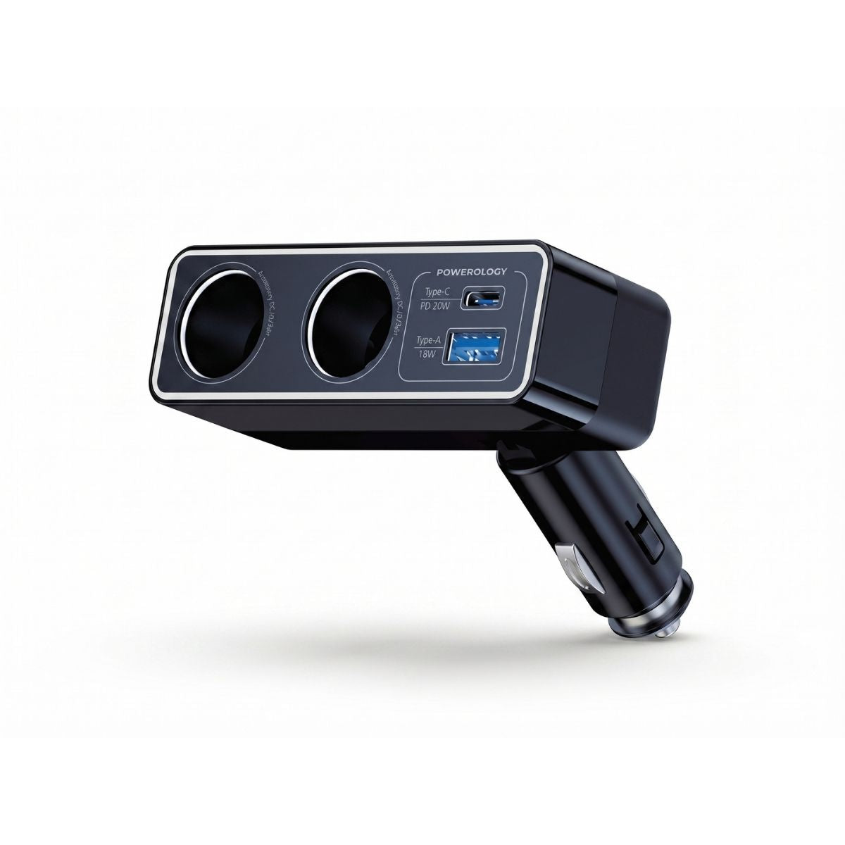 Brio 54W Multi-Port Car Charger | Dual Cigarette Lighter Splitter + USB-C 36W & USB-A 18W | Car Power Adapter Hub