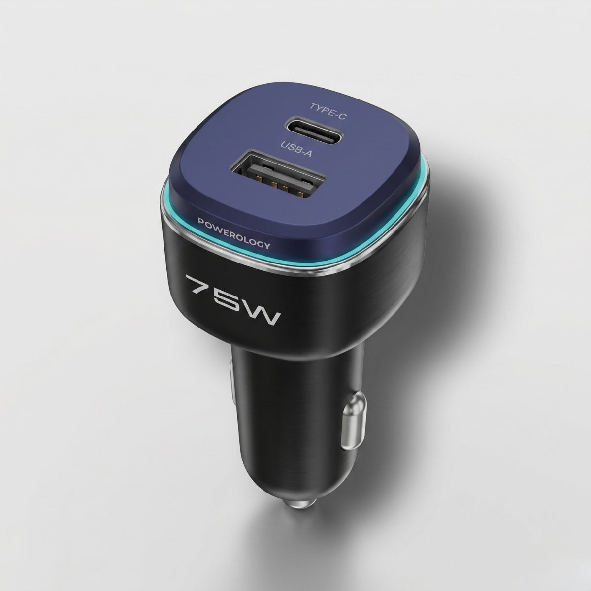75W Dual-Port Car Charger | Fast USB-C PD 45W + USB-A 30W | High Power Car Adapter for iPhone, Samsung, Laptops