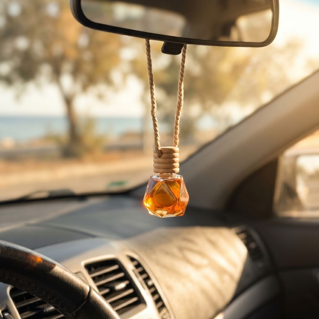 Amrood Car Fragrance – Long Lasting Guava Scent Hanging Car Perfume | Air Freshener for Cars & Interiors
