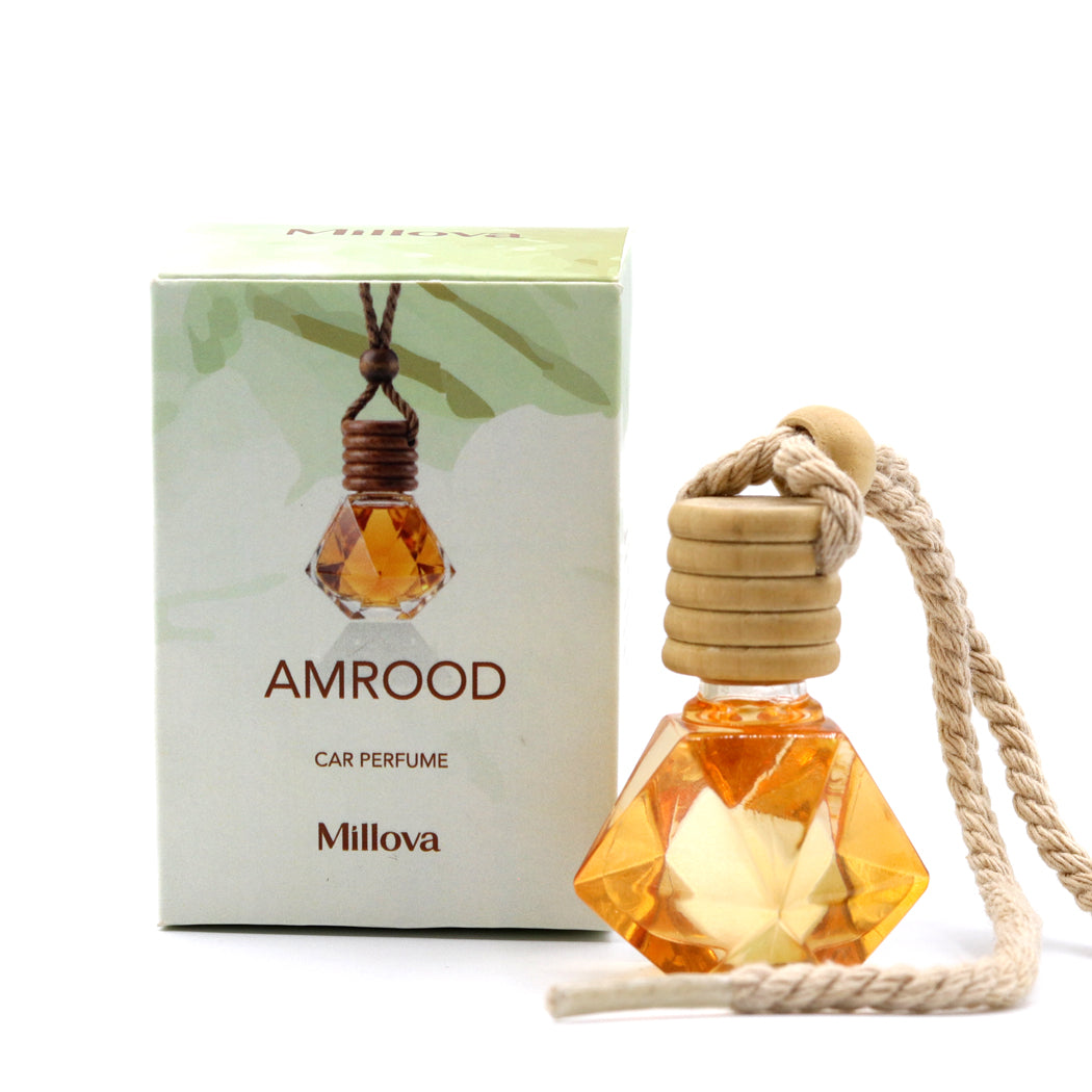 Amrood Car Fragrance – Long Lasting Guava Scent Hanging Car Perfume | Air Freshener for Cars & Interiors