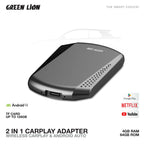 2-in-1 Wireless CarPlay & Android Auto Adapter | 4GB RAM + 64GB ROM | Green Lion