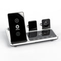 Wireless Charging Station 4-in-1 15W – Fast Charging Dock with Digital Clock | Green Lion