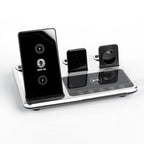 Wireless Charging Station 4-in-1 15W – Fast Charging Dock with Digital Clock | Green Lion