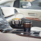 Green Lion Drive Flex 2-in-1 Cup Holder – Universal Car Organizer with Expandable Food Tray