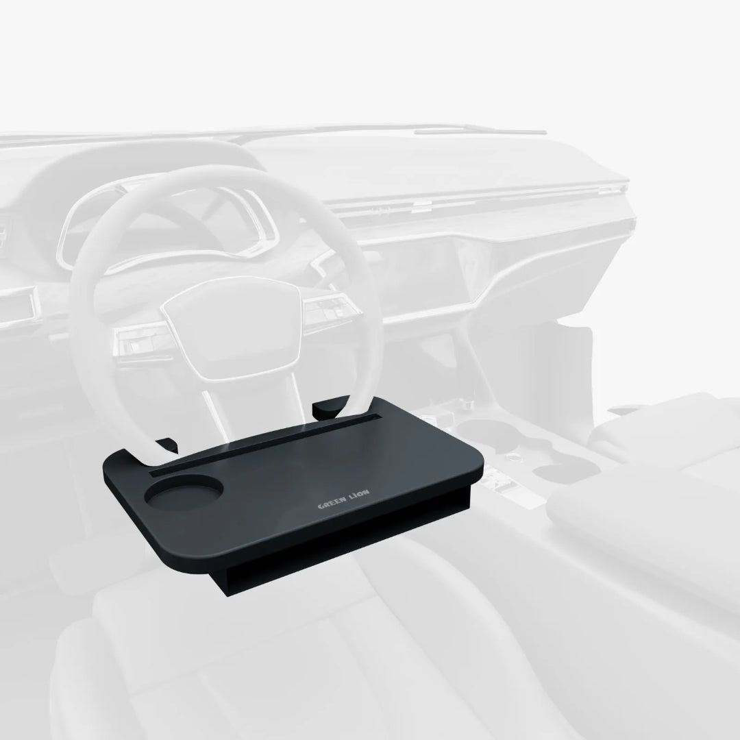 Multi-Functional Steering Wheel Tray – Car Dining, Laptop & Storage Solution | Green Lion