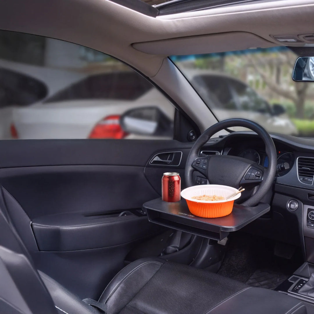 Multi-Functional Steering Wheel Tray – Car Dining, Laptop & Storage Solution | Green Lion