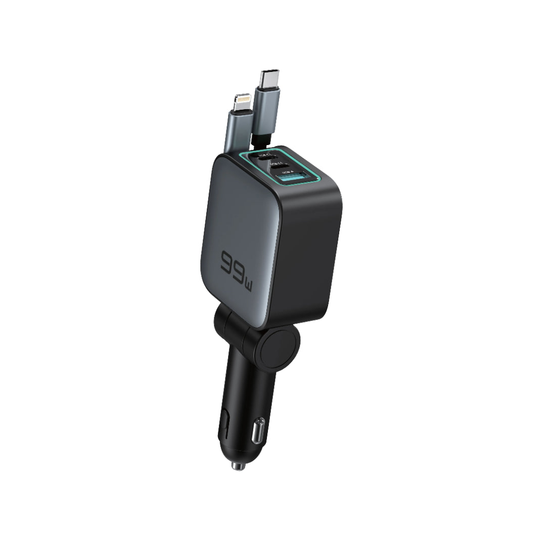 Green Lion Retractable Car Charger