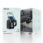 Smart Station Pro LCD Display Wireless Charger with Speaker|Green Lion