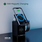 Smart Station Pro LCD Display Wireless Charger with Speaker|Green Lion
