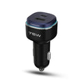 75W Dual-Port Car Charger | Fast USB-C PD 45W + USB-A 30W | High Power Car Adapter for iPhone, Samsung, Laptops
