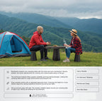 2-in-1 Foldable Table and Stool – Portable, Adjustable & Heavy-Duty Camping Solution | Green Lion